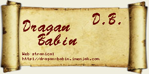 Dragan Babin vizit kartica